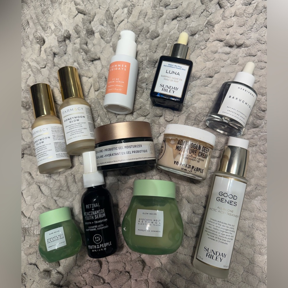 SKINCARE PRODUCTS BARELY USED SOME ARE COMPLETELY FULL